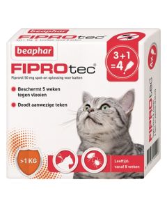 Beaphar fiprotec kat tegen vlooien & teken