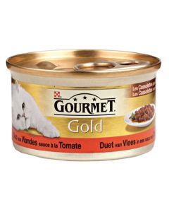 Gourmet gold cassolettes duet van vlees in saus met tomaten