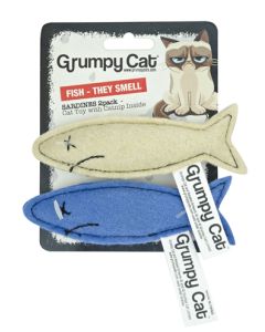 Grumpy cat sardines met catnip