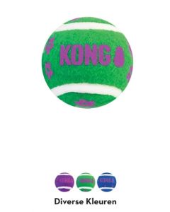 Kong kat tennisballen met bellen