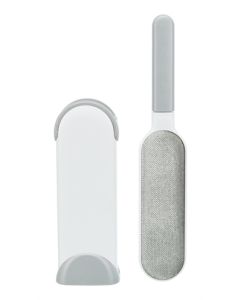 Trixie harenpluizenborstel met reinigingsstation wit / grijs