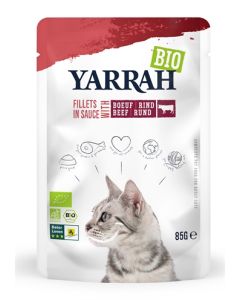 Yarrah cat biologische filets met rund in saus
