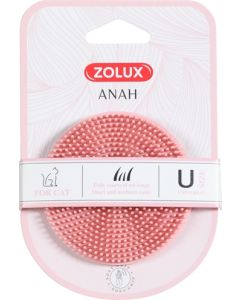 Zolux anah borstel rond rubber roze