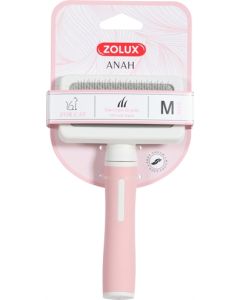 Zolux anah slickerborstel roze / wit