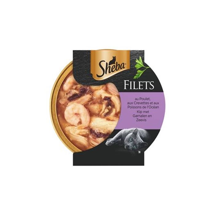 Sheba filets kip / garnaal / oceaanvis in saus