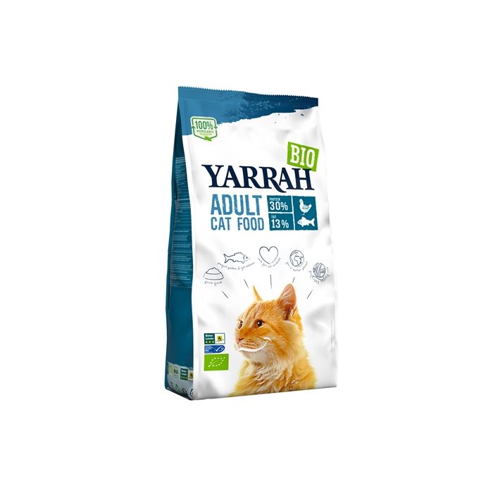Yarrah cat biologische brokken vis (msc) zonder toegevoegde suikers
